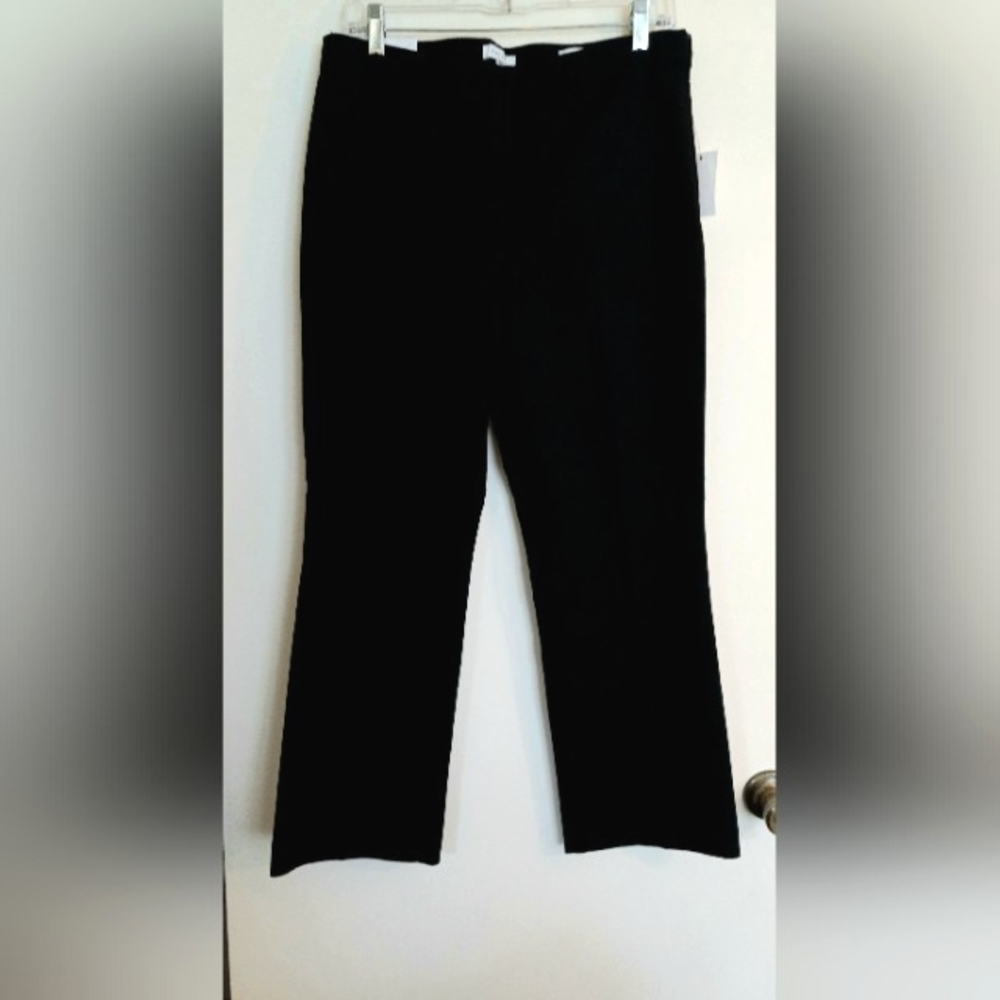 Pure Navy Astor crop flare black side zip trouser size 10 NWT